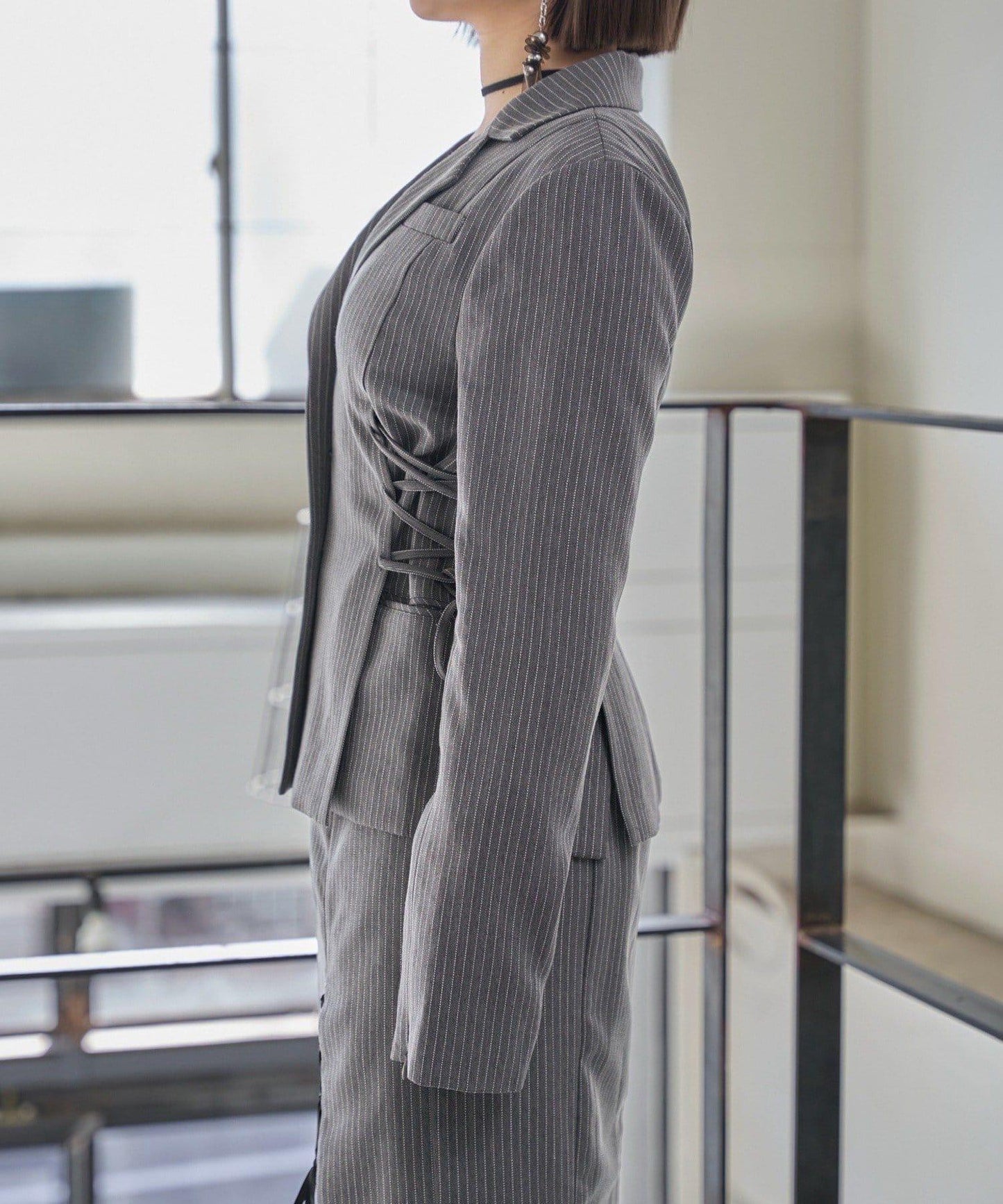 Mavie..7 側繫帶設計夾克