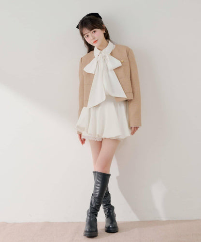 粗花呢金色紐扣 合作企劃系列 夾克