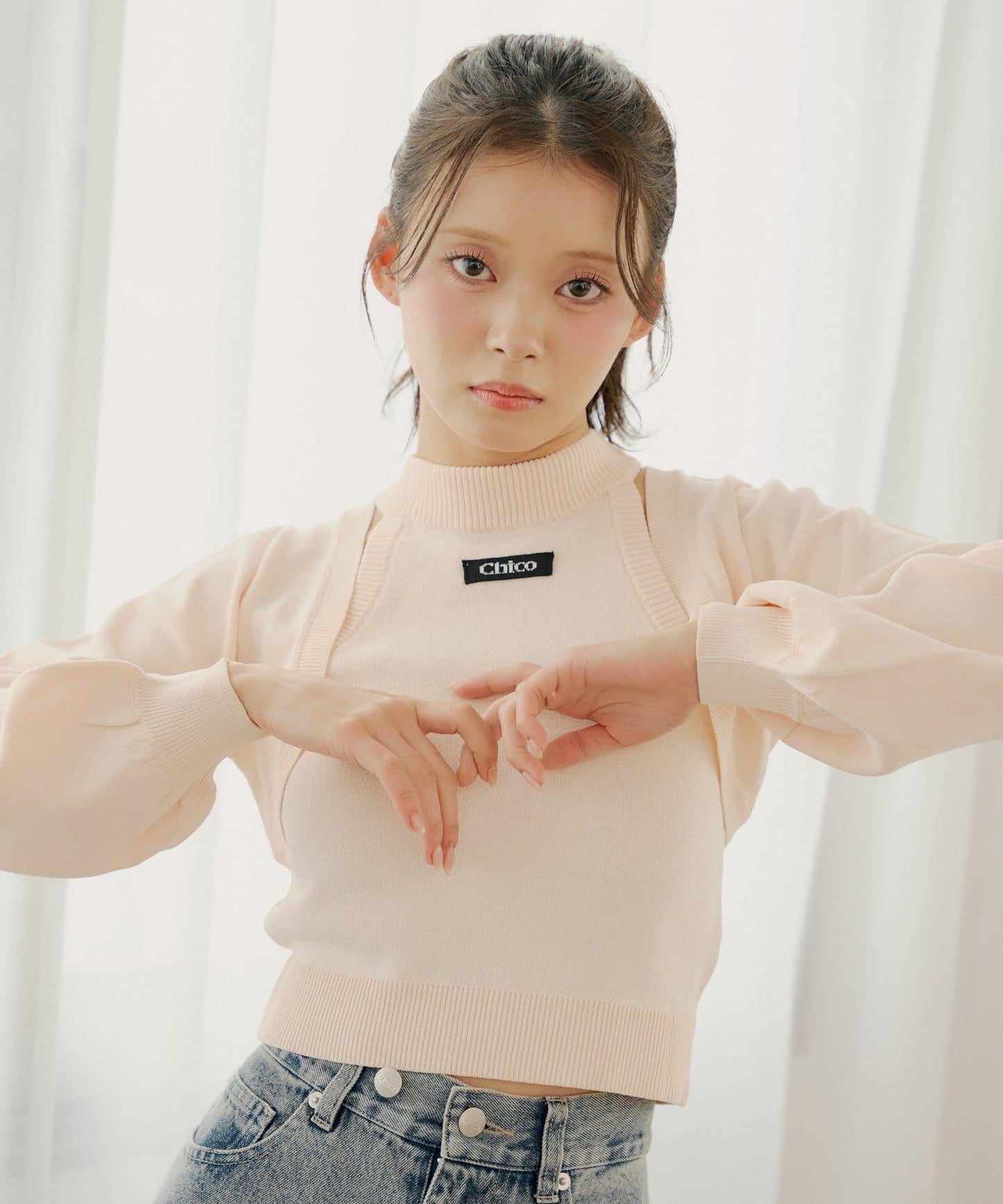 美式露肩設計 針織小披肩套裝