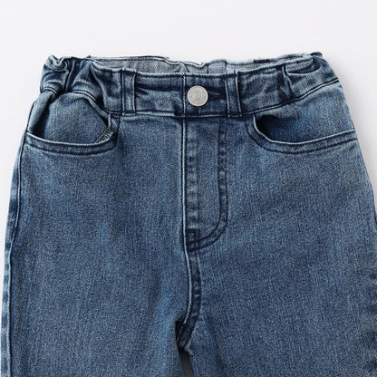 彈力牛仔喇叭褲