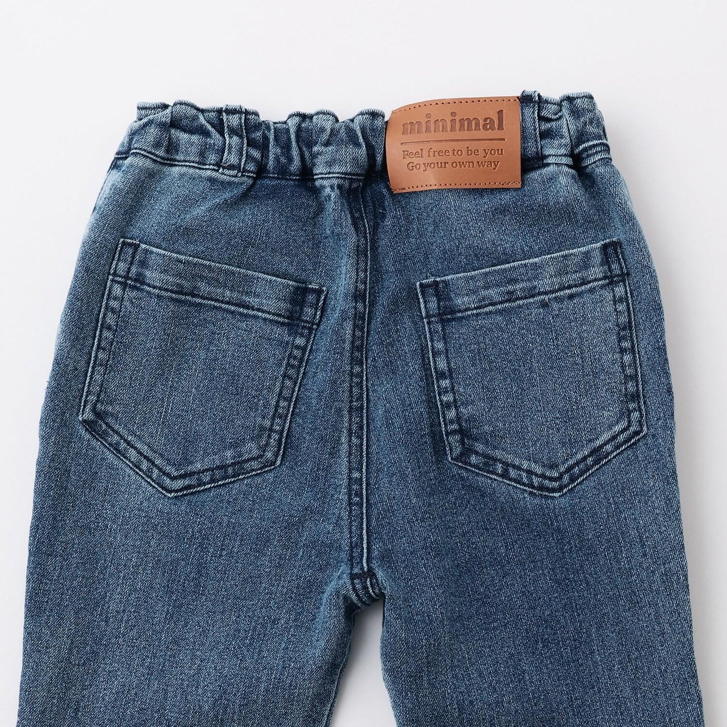 彈力牛仔喇叭褲