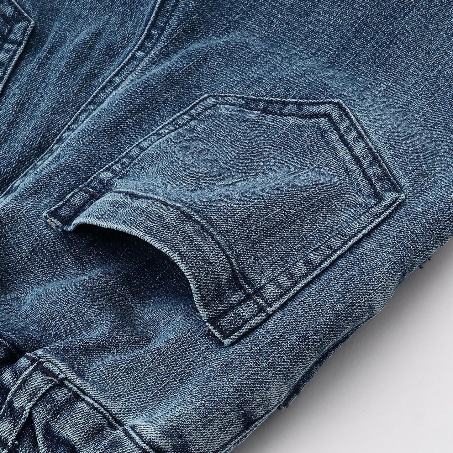 彈力牛仔喇叭褲