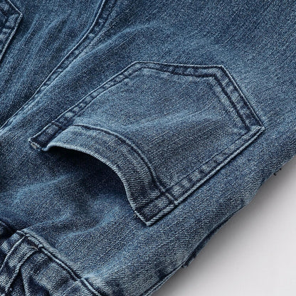 彈力牛仔喇叭褲