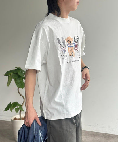 復古風動物圖案T恤