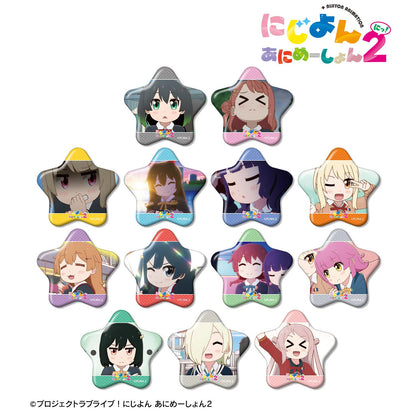 にじよん あにめーしょん2 的中國通用譯名為 **虹咲四格動畫 第二季**（LoveLive! 虹咲學園偶像同好會官方四格動畫） 以下按規則生成最終商品名： にじよん あにめーしょん2（虹咲四格動畫 第二季） 星型場面寫 真盒徽章 13包入 完整套裝BOX