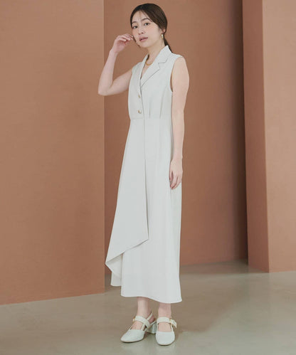 金扣西裝領連衣裙