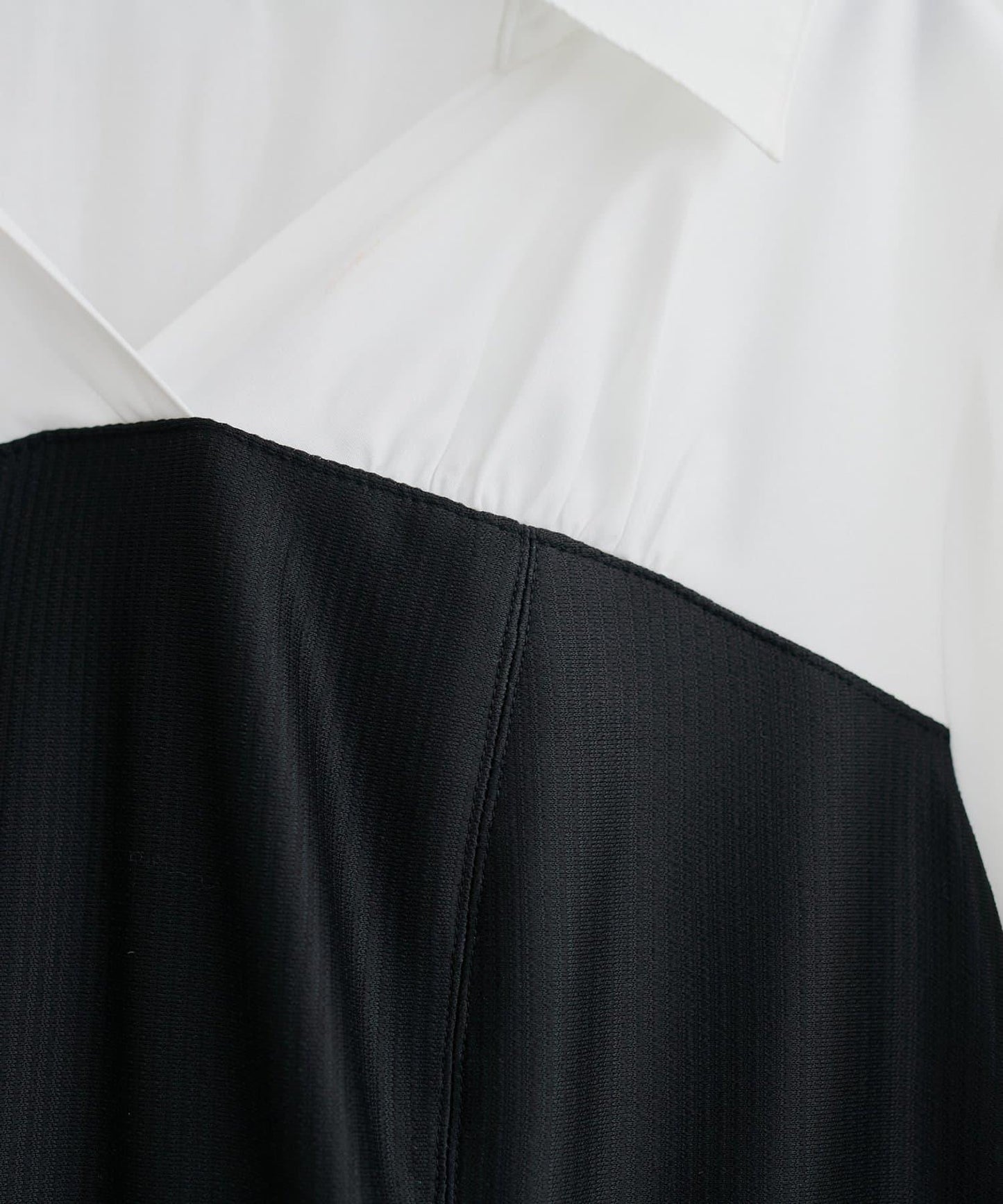 拼接設計 襯衫連衣裙