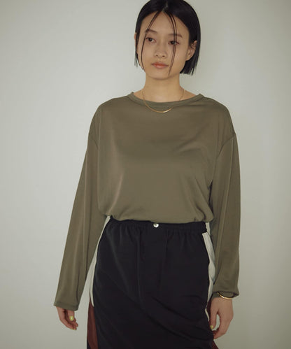 earthy_ 寬鬆透視 長袖T恤