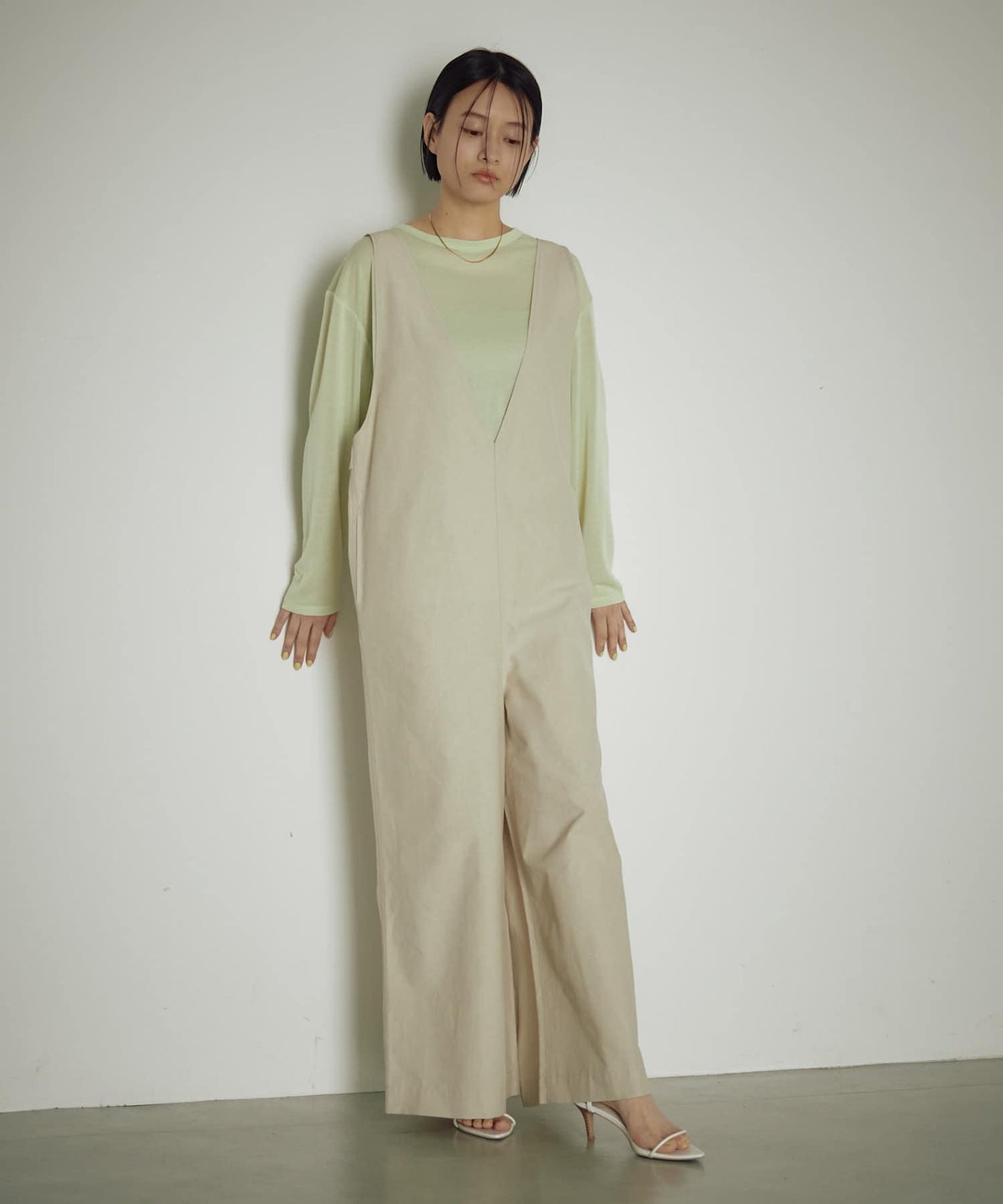 earthy_ 寬鬆透視 長袖T恤