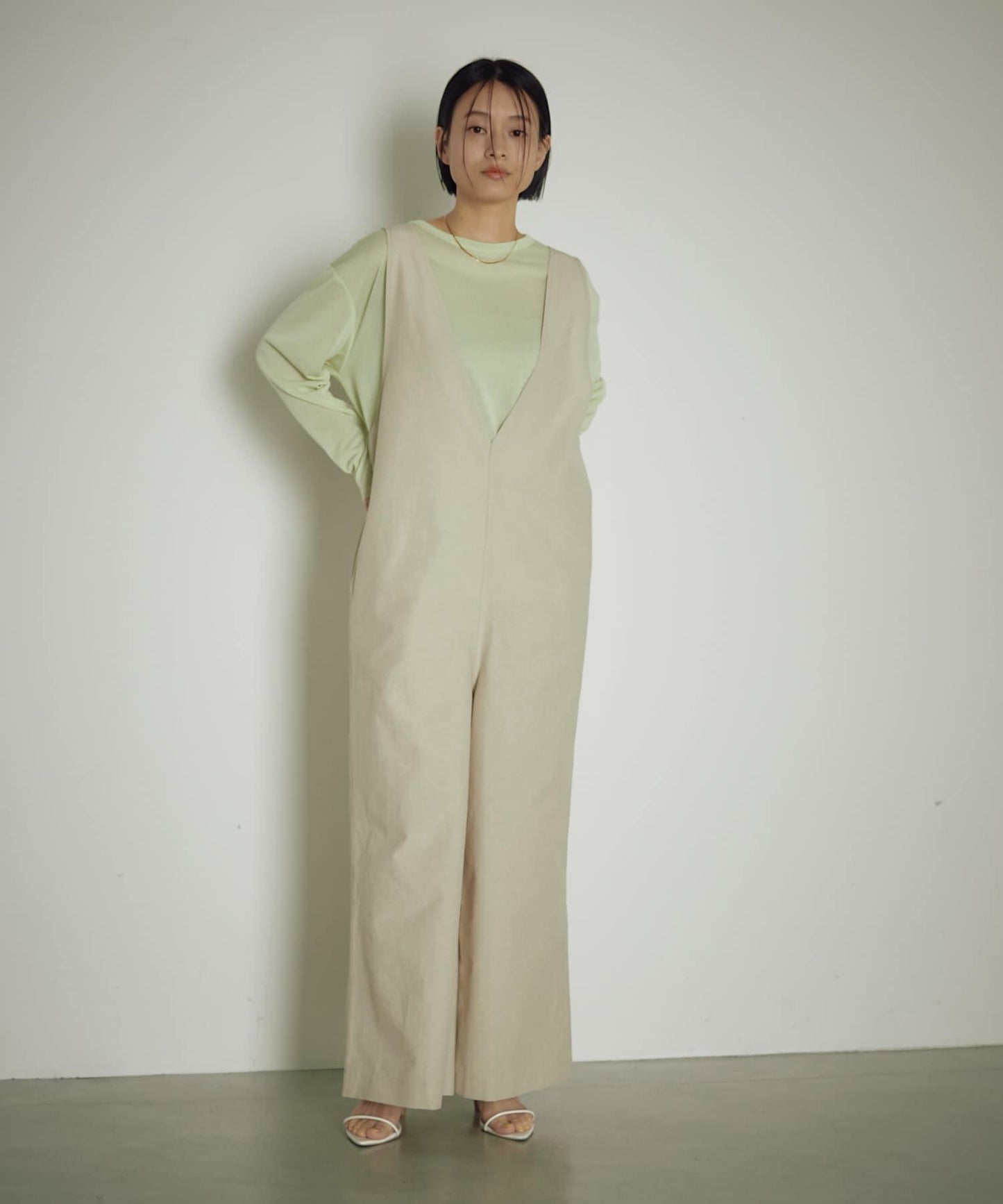 earthy_ 寬鬆透視 長袖T恤