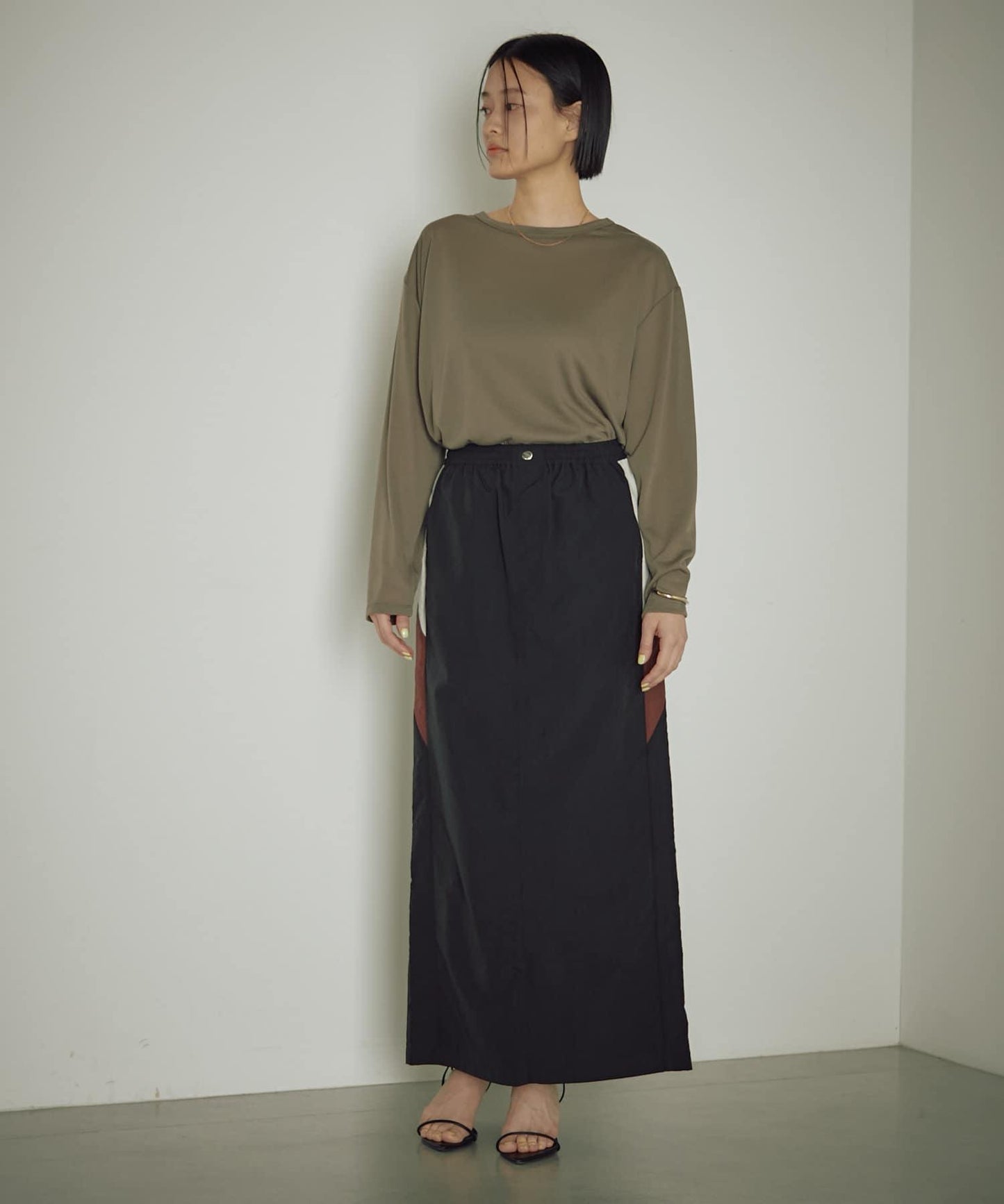 earthy_ 寬鬆透視 長袖T恤