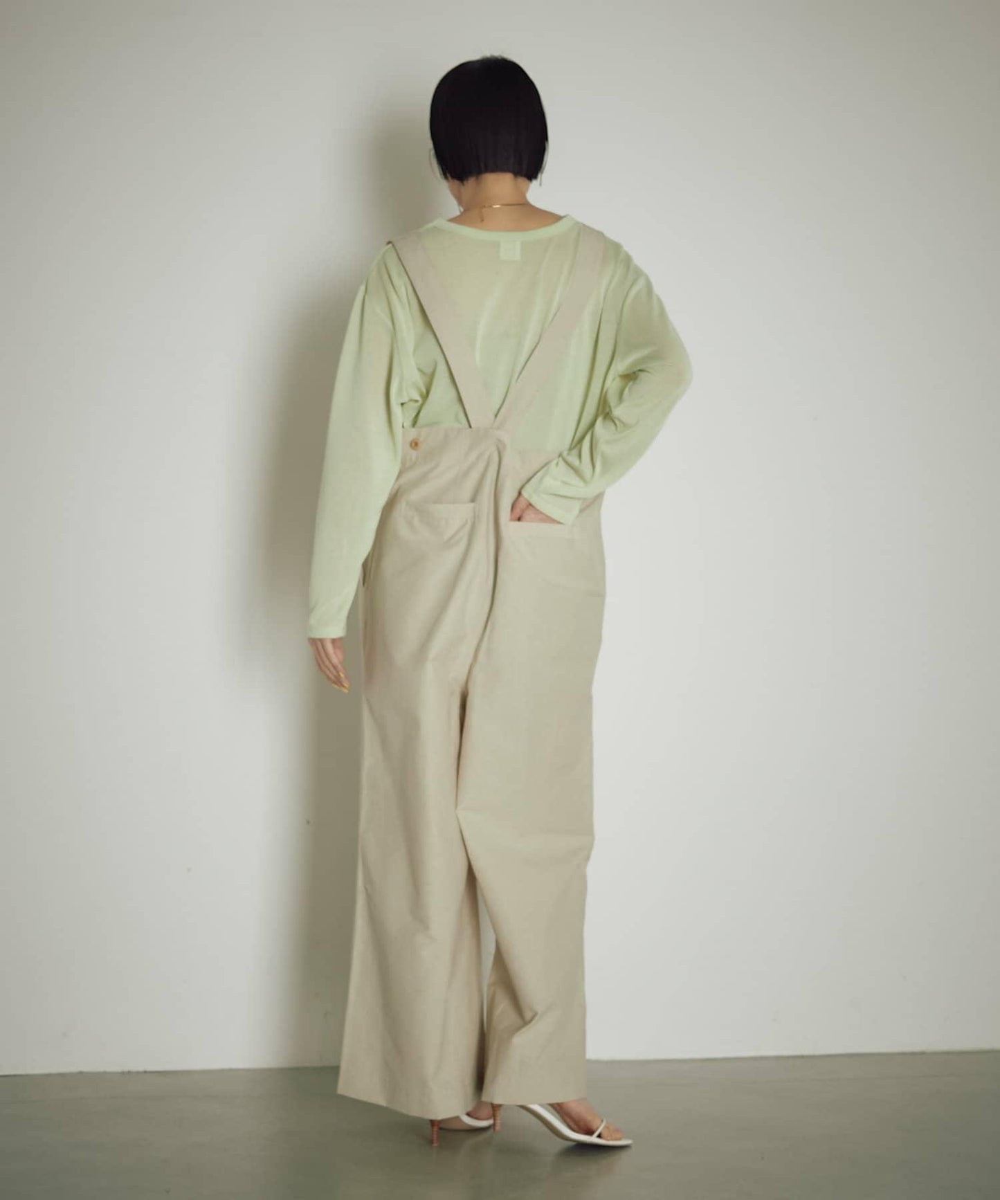 earthy_ 寬鬆透視 長袖T恤