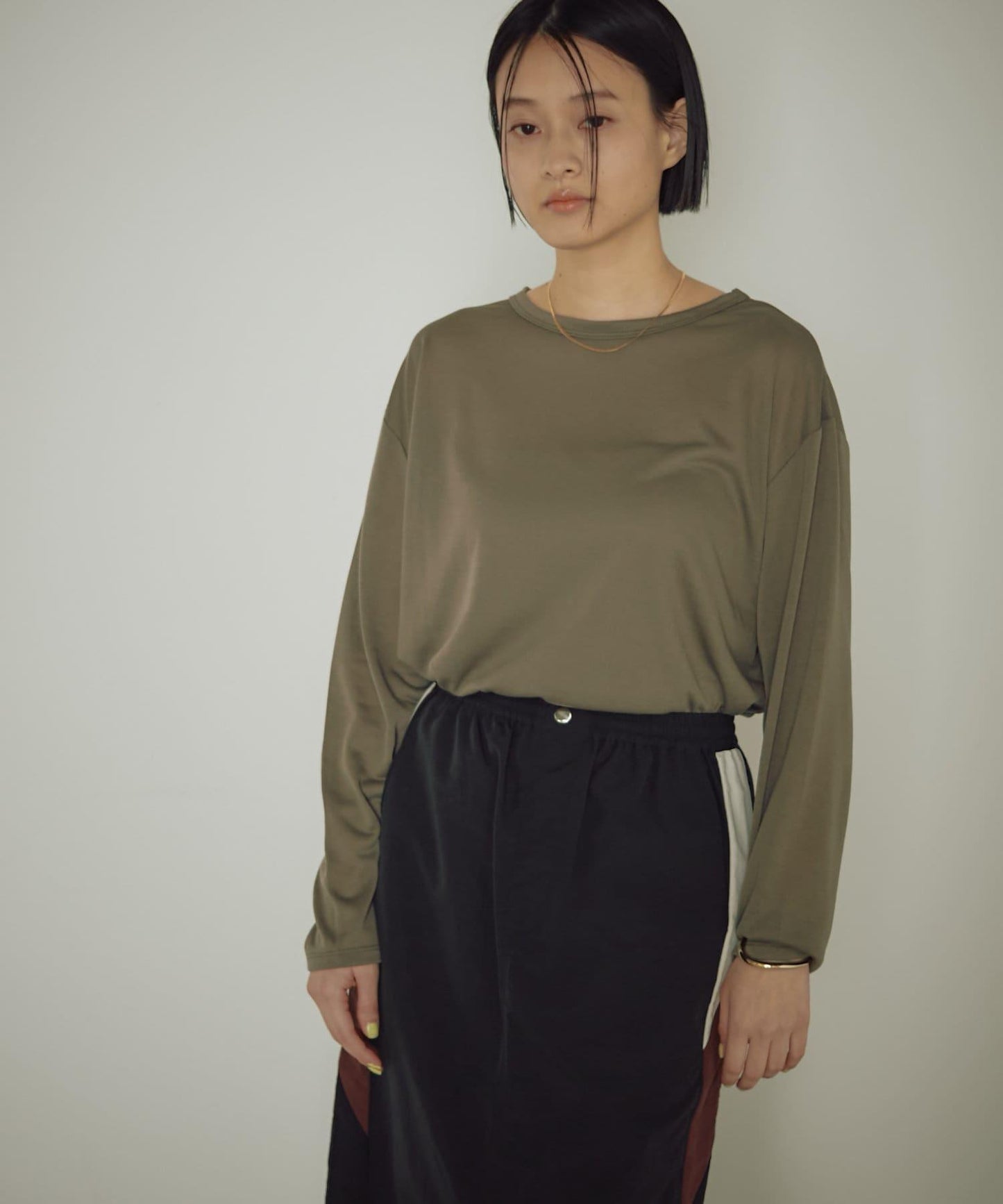 earthy_ 寬鬆透視 長袖T恤