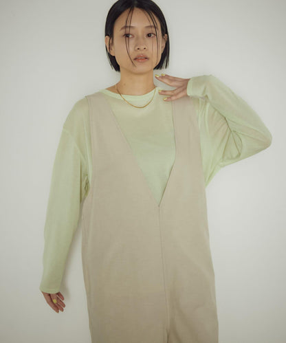 earthy_ 寬鬆透視 長袖T恤