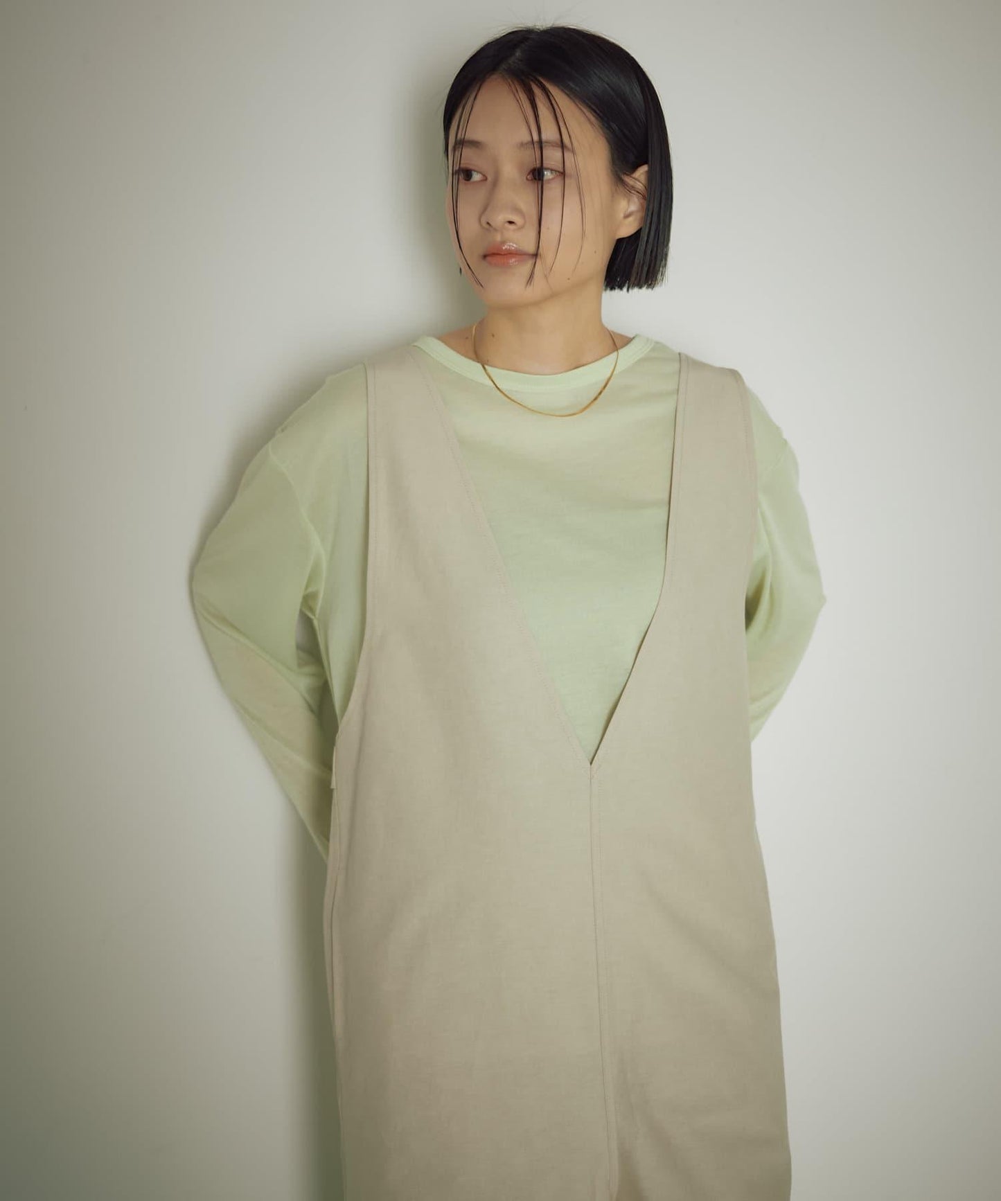 earthy_ 寬鬆透視 長袖T恤