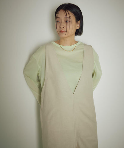 earthy_ 寬鬆透視 長袖T恤