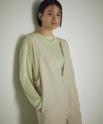 earthy_ 寬鬆透視 長袖T恤