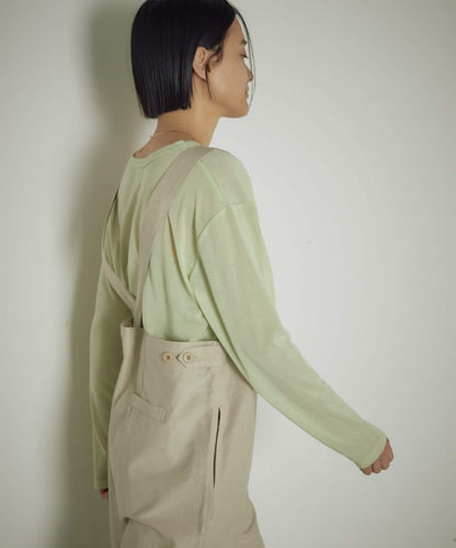 earthy_ 寬鬆透視 長袖T恤