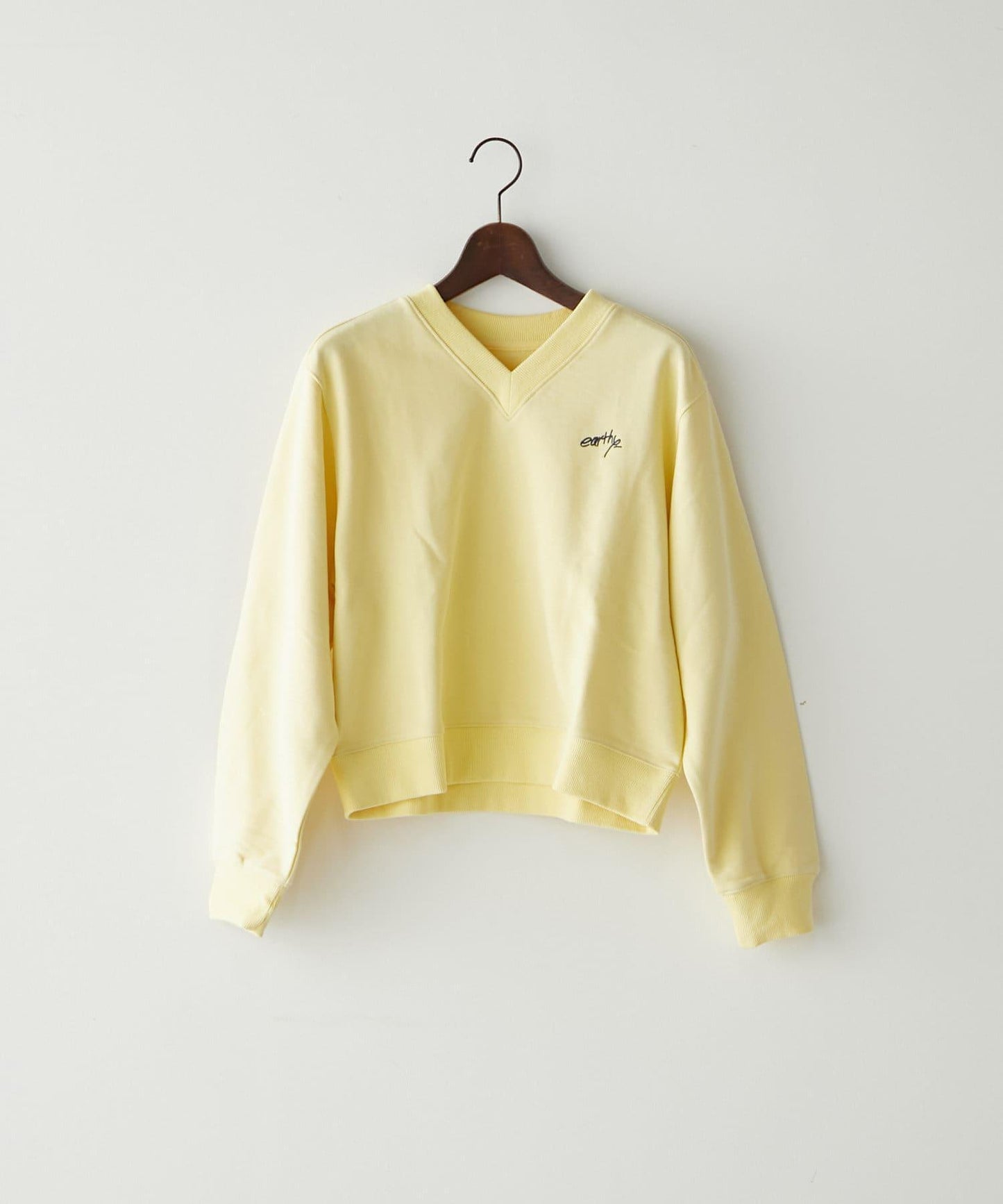 earthy_ 有機棉 V領設計 衛衣