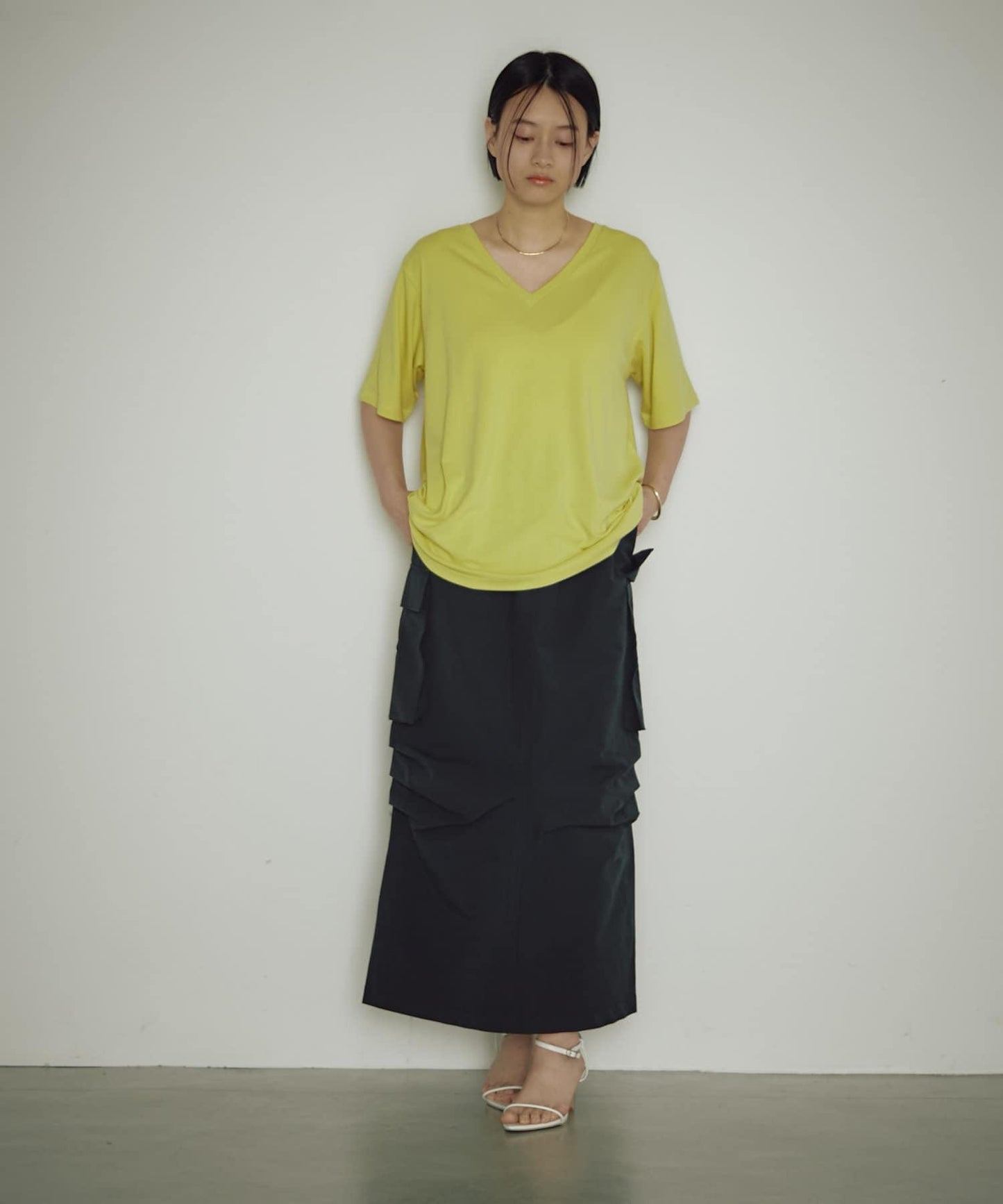 earthy_ V領寬鬆TEE T恤