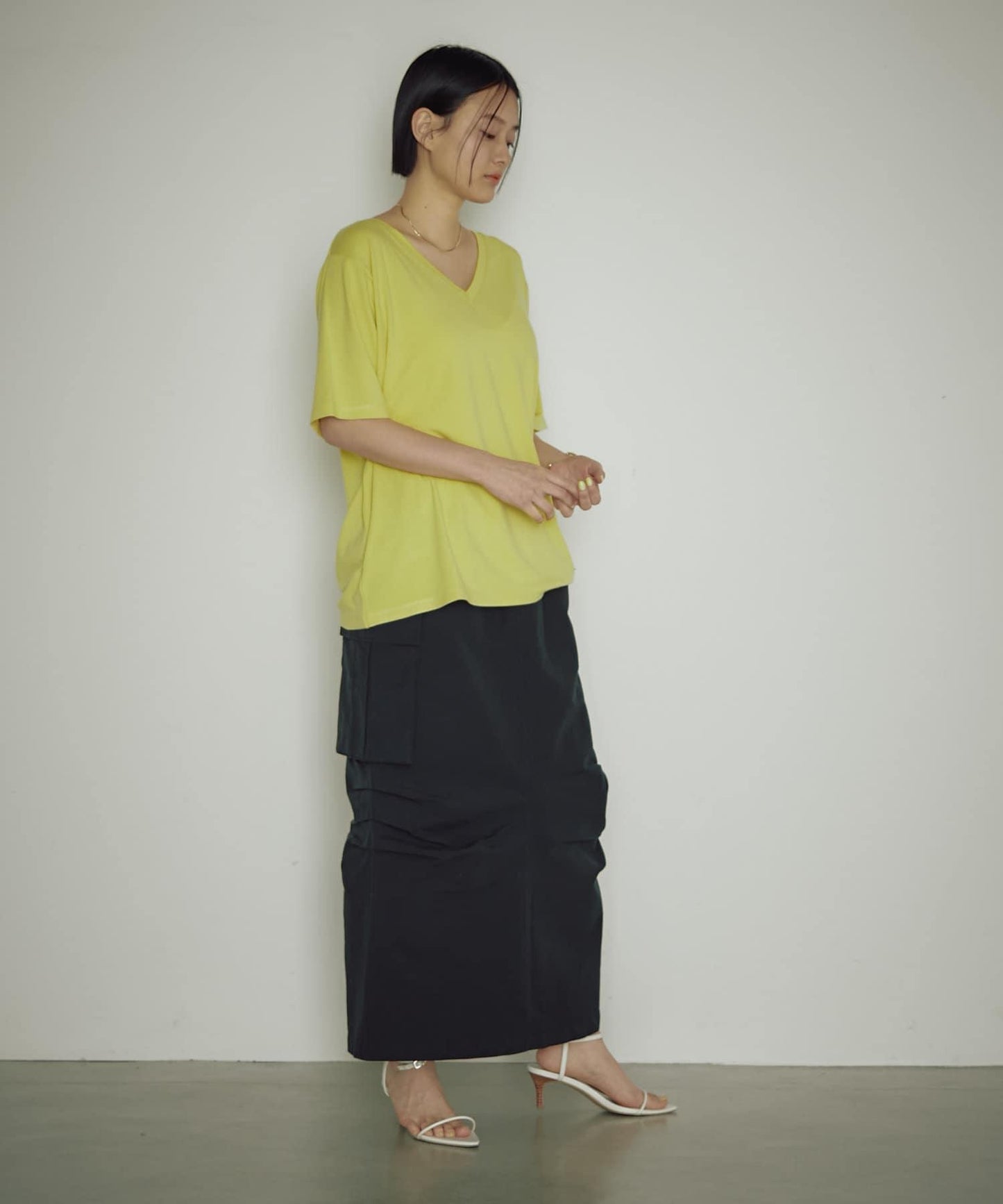 earthy_ V領寬鬆TEE T恤