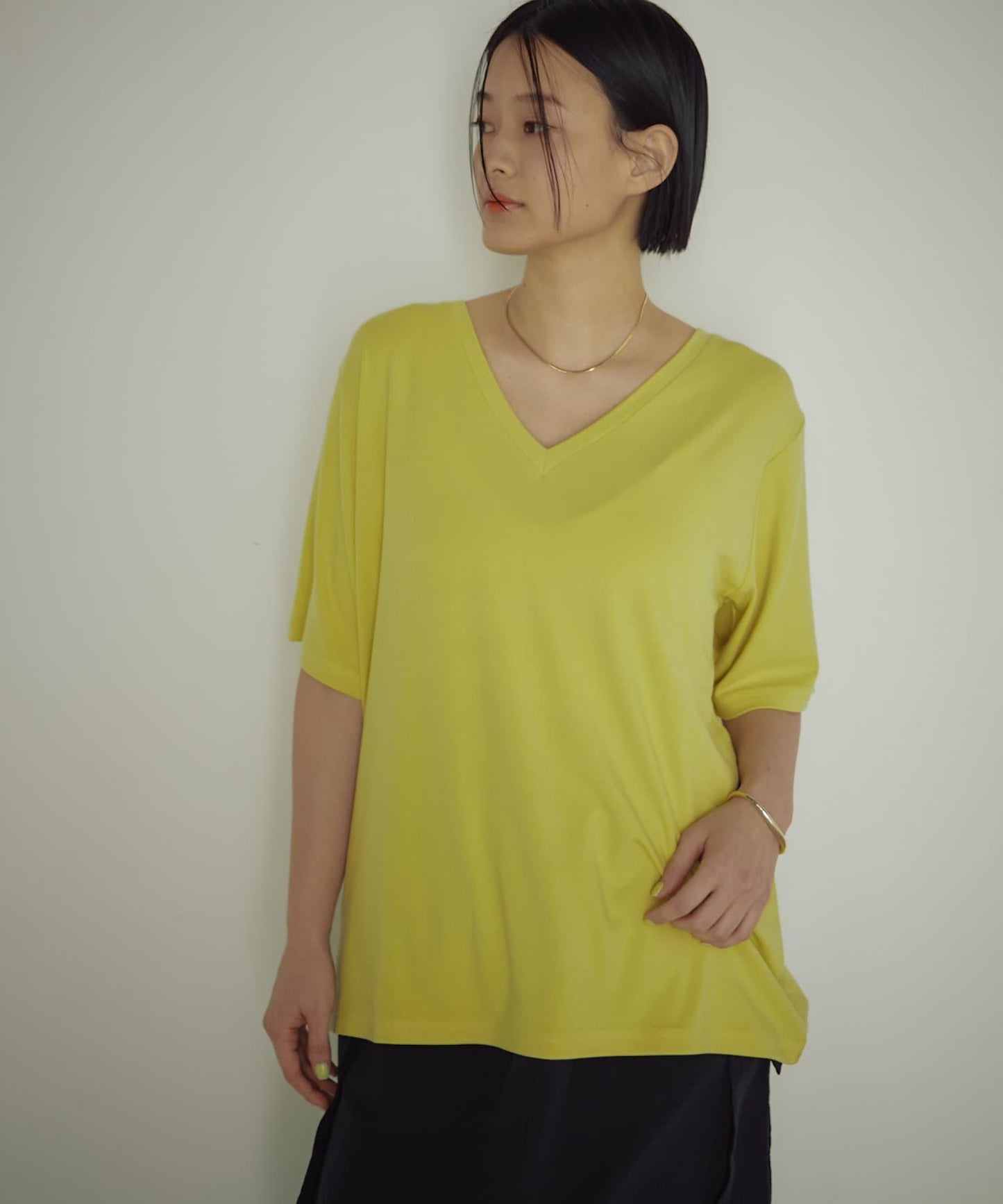 earthy_ V領寬鬆TEE T恤