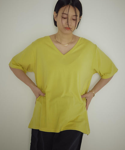 earthy_ V領寬鬆TEE T恤