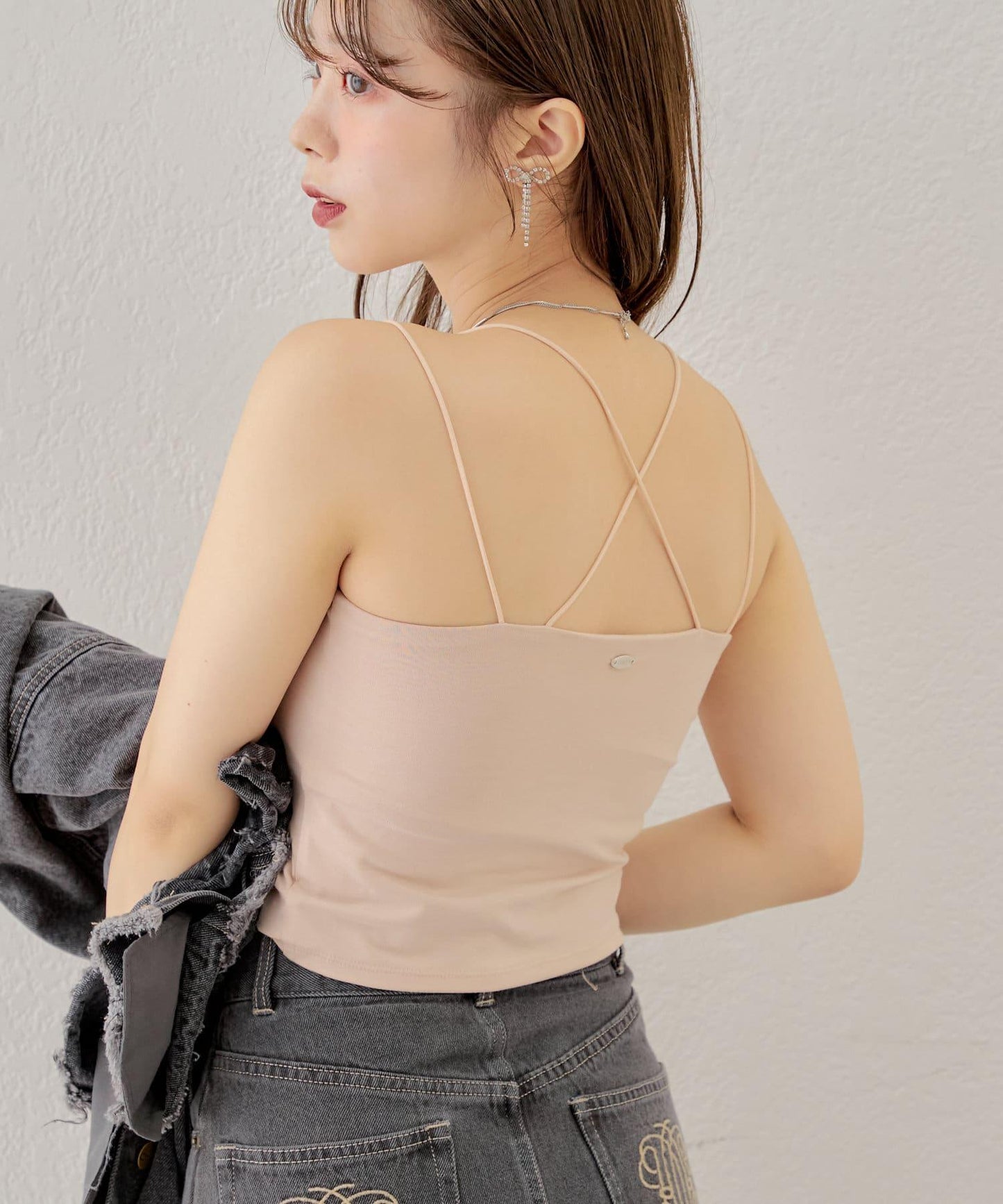 Chico 後交叉帶胸墊短款 吊帶背心