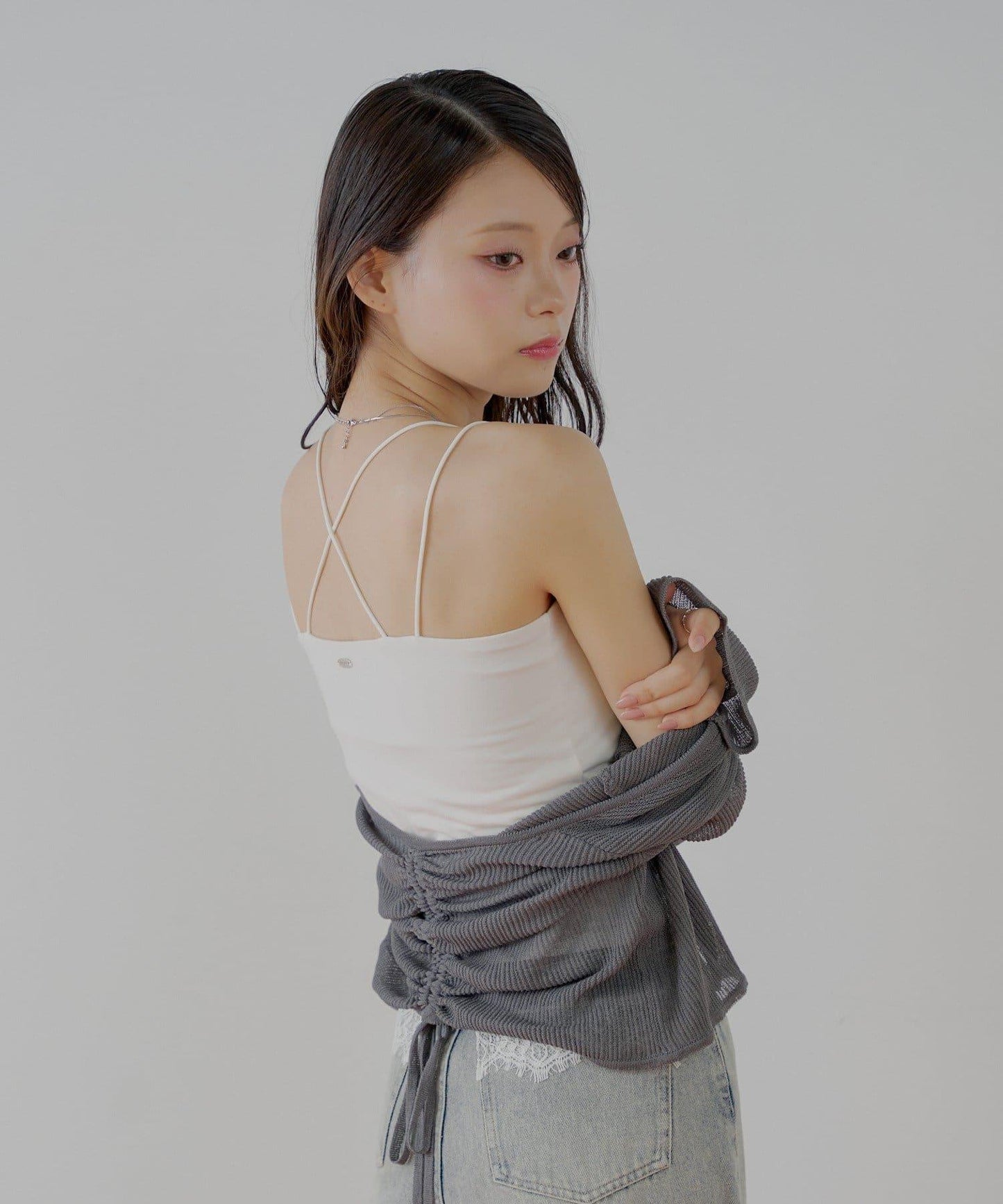 Chico 後交叉帶胸墊短款 吊帶背心