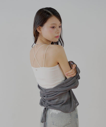 Chico 後交叉帶胸墊短款 吊帶背心