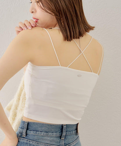 Chico 後交叉帶胸墊短款 吊帶背心