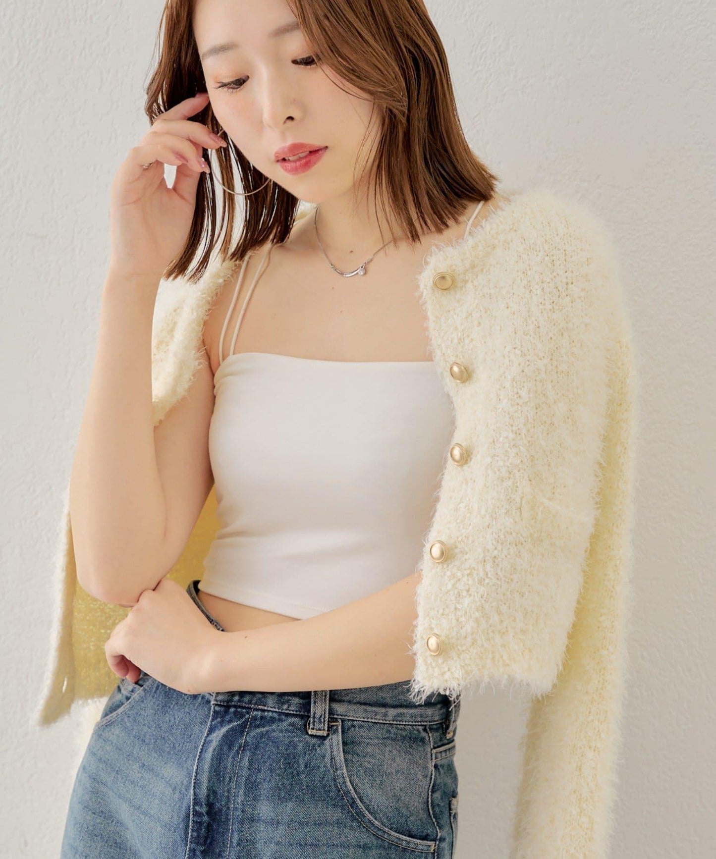 Chico 後交叉帶胸墊短款 吊帶背心