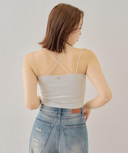 Chico 後交叉帶胸墊短款 吊帶背心