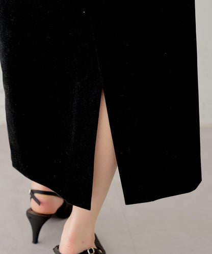 Chico 配色透視修身長款連衣裙