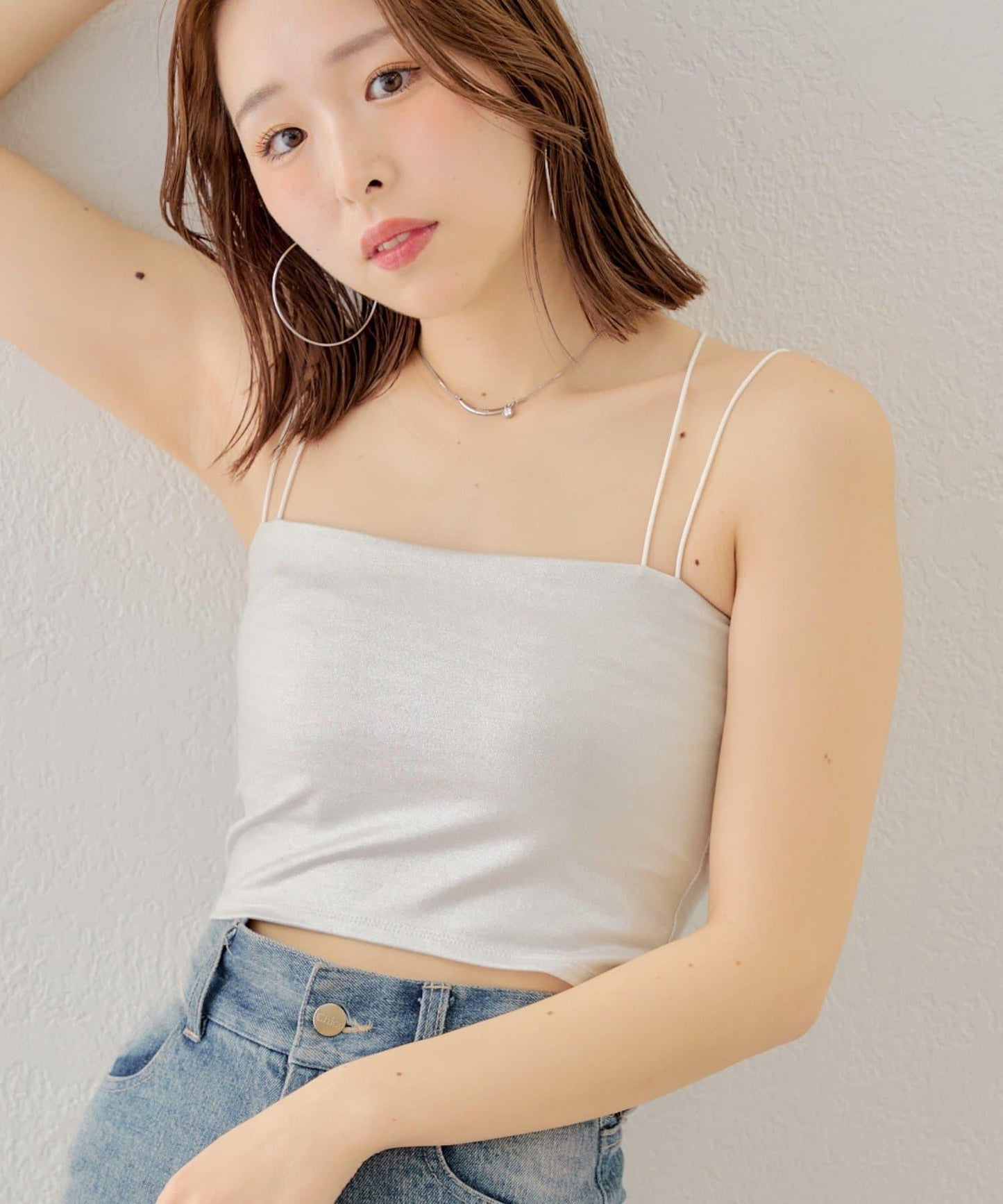 Chico 後交叉帶胸墊短款 吊帶背心