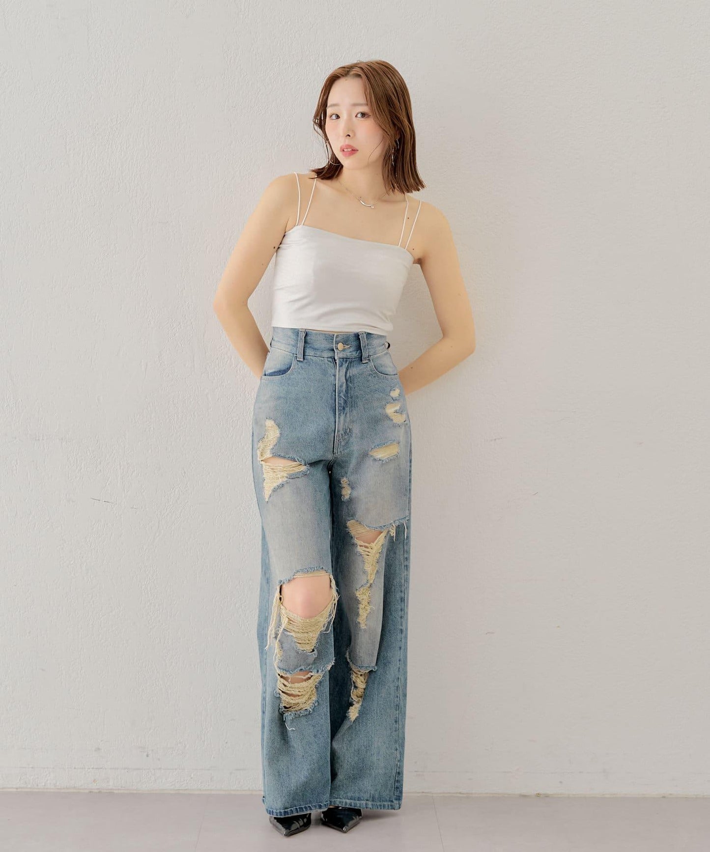 Chico 後交叉帶胸墊短款 吊帶背心