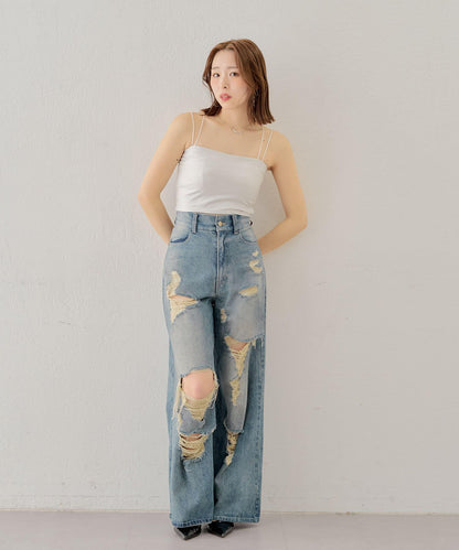 Chico 後交叉帶胸墊短款 吊帶背心