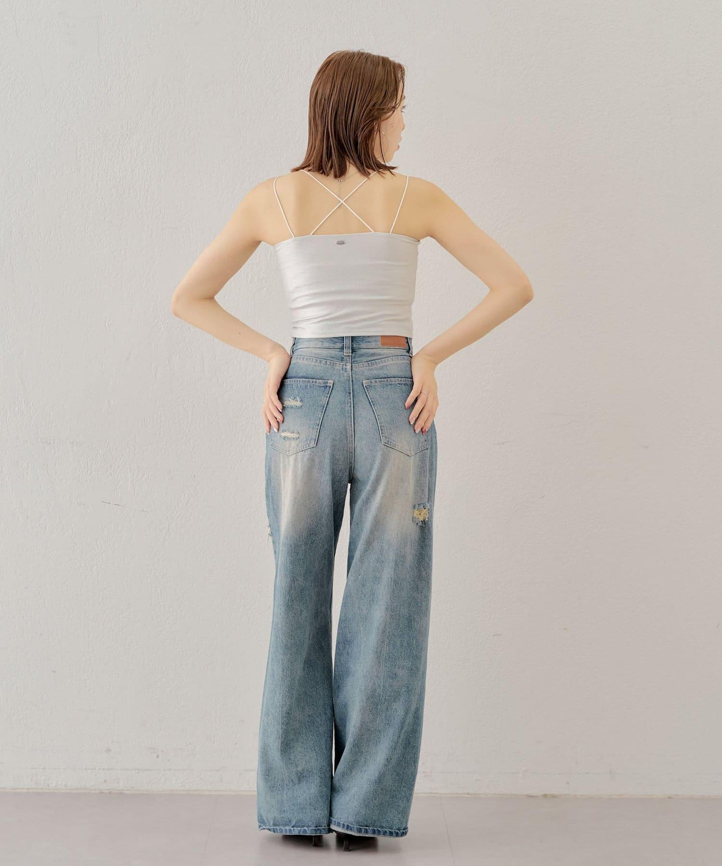 Chico 後交叉帶胸墊短款 吊帶背心