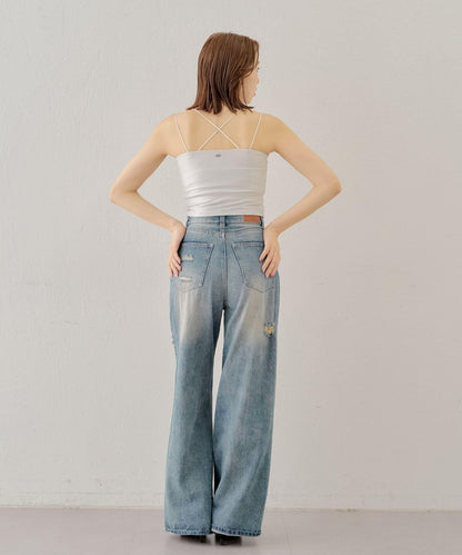 Chico 後交叉帶胸墊短款 吊帶背心