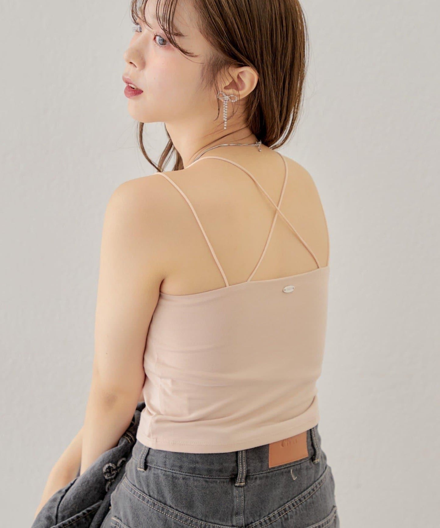 Chico 後交叉帶胸墊短款 吊帶背心