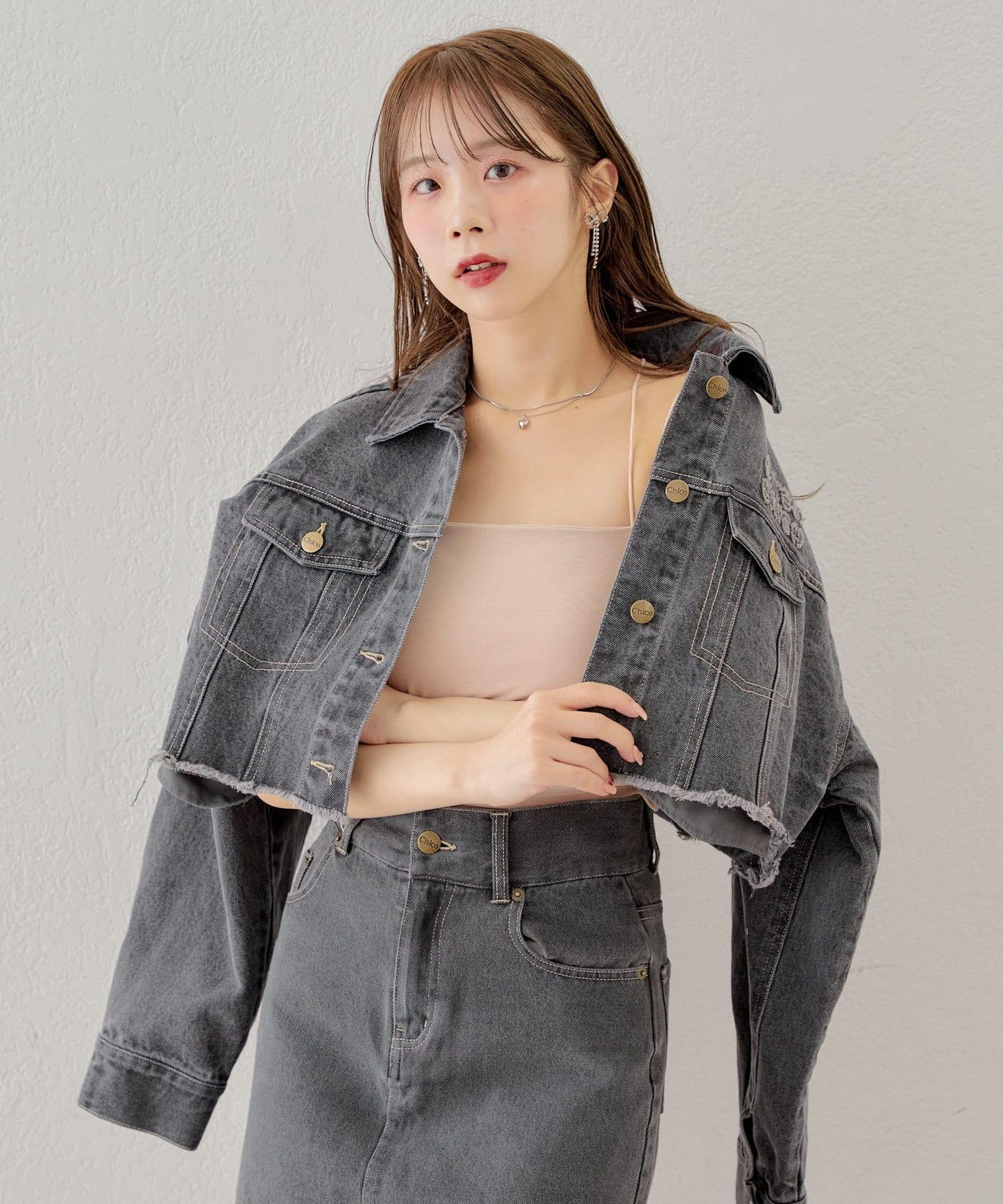 Chico 後交叉帶胸墊短款 吊帶背心