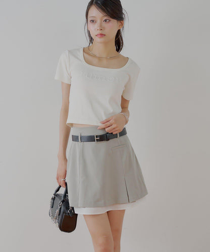 Chico 層次設計百褶迷你半身裙