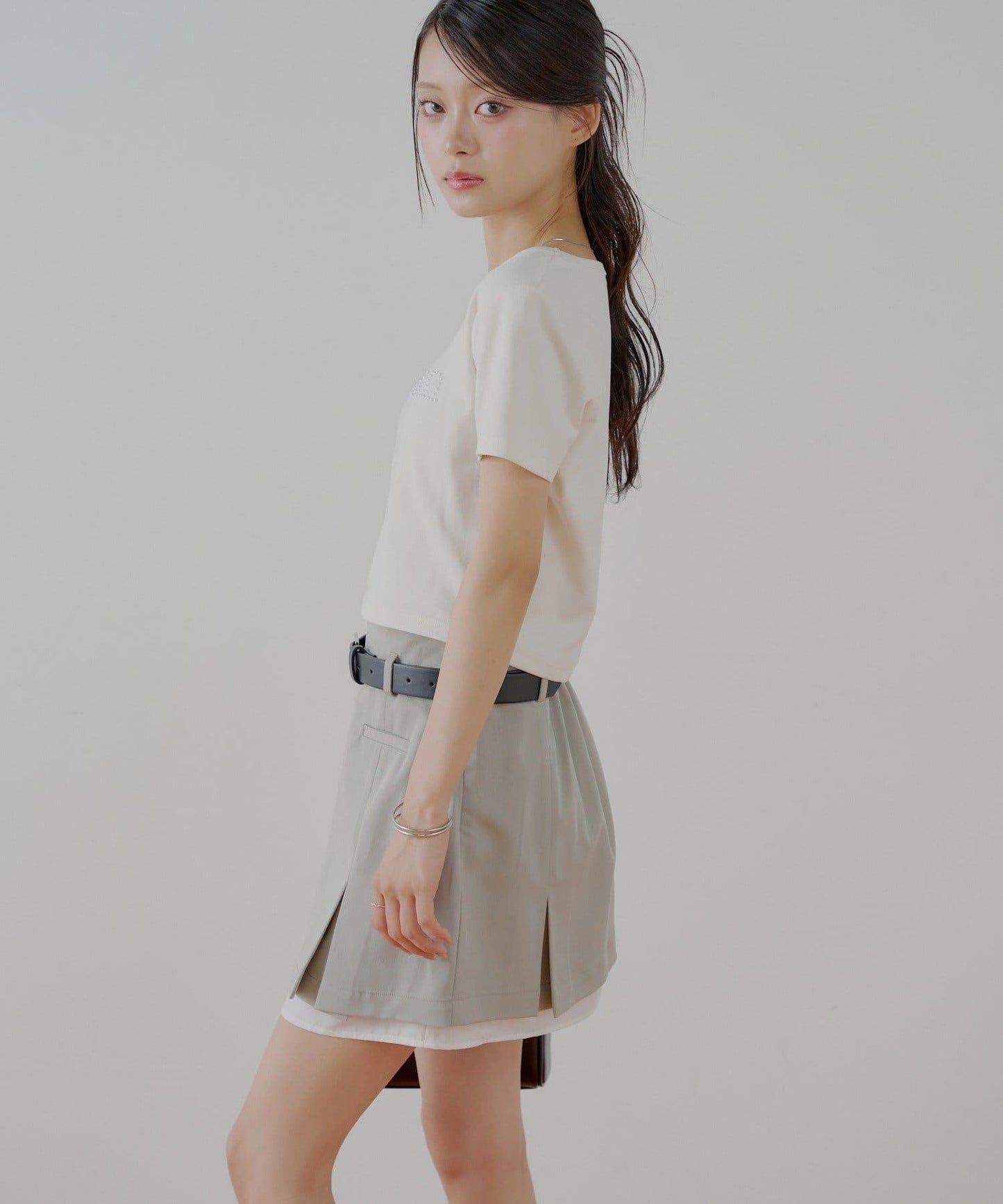 Chico 層次設計百褶迷你半身裙