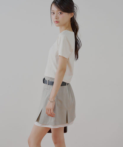 Chico 層次設計百褶迷你半身裙