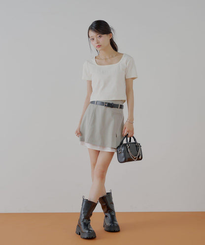 Chico 層次設計百褶迷你半身裙