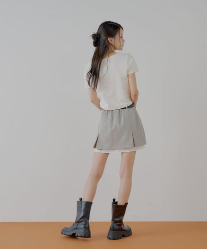 Chico 層次設計百褶迷你半身裙