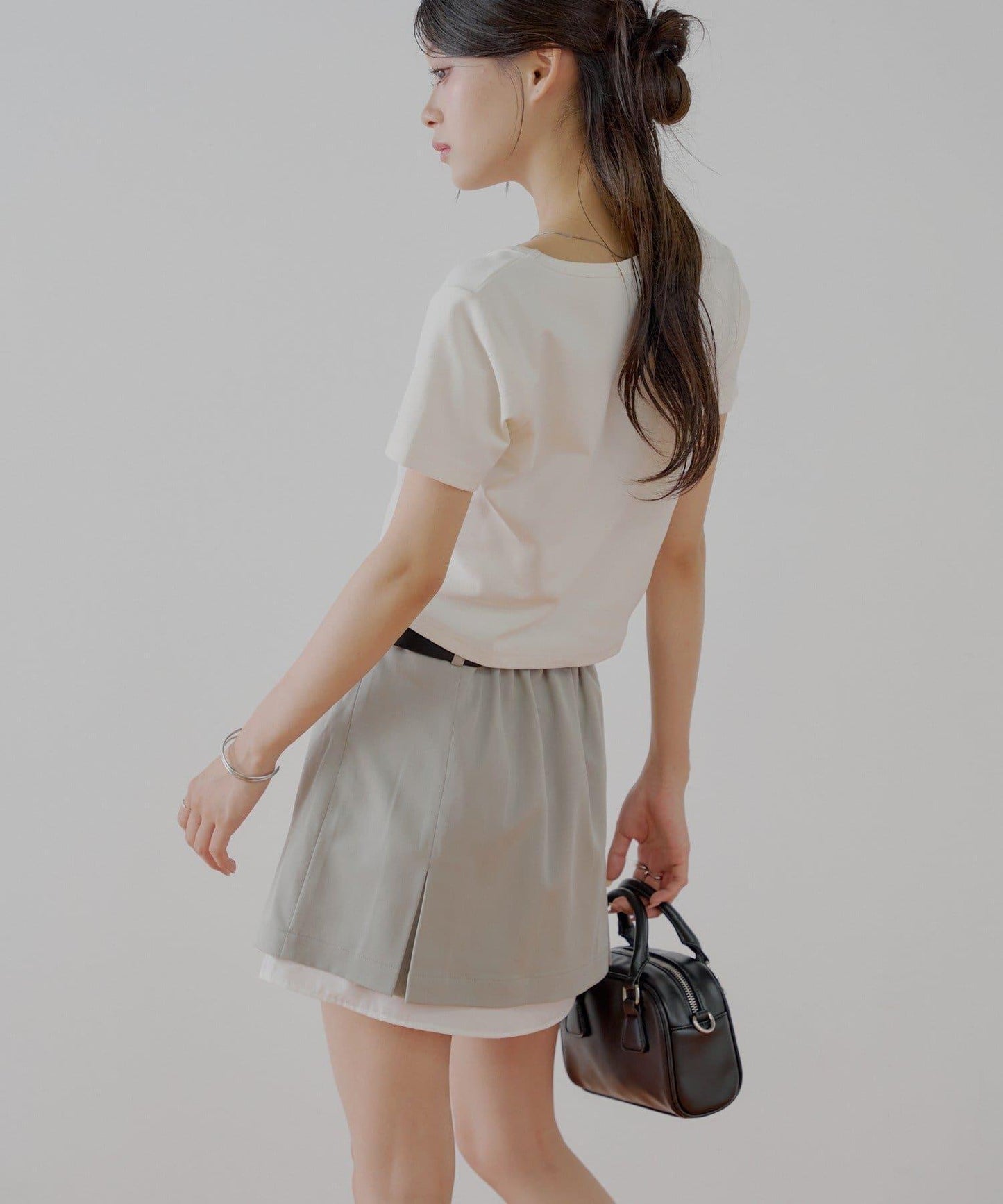 Chico 層次設計百褶迷你半身裙