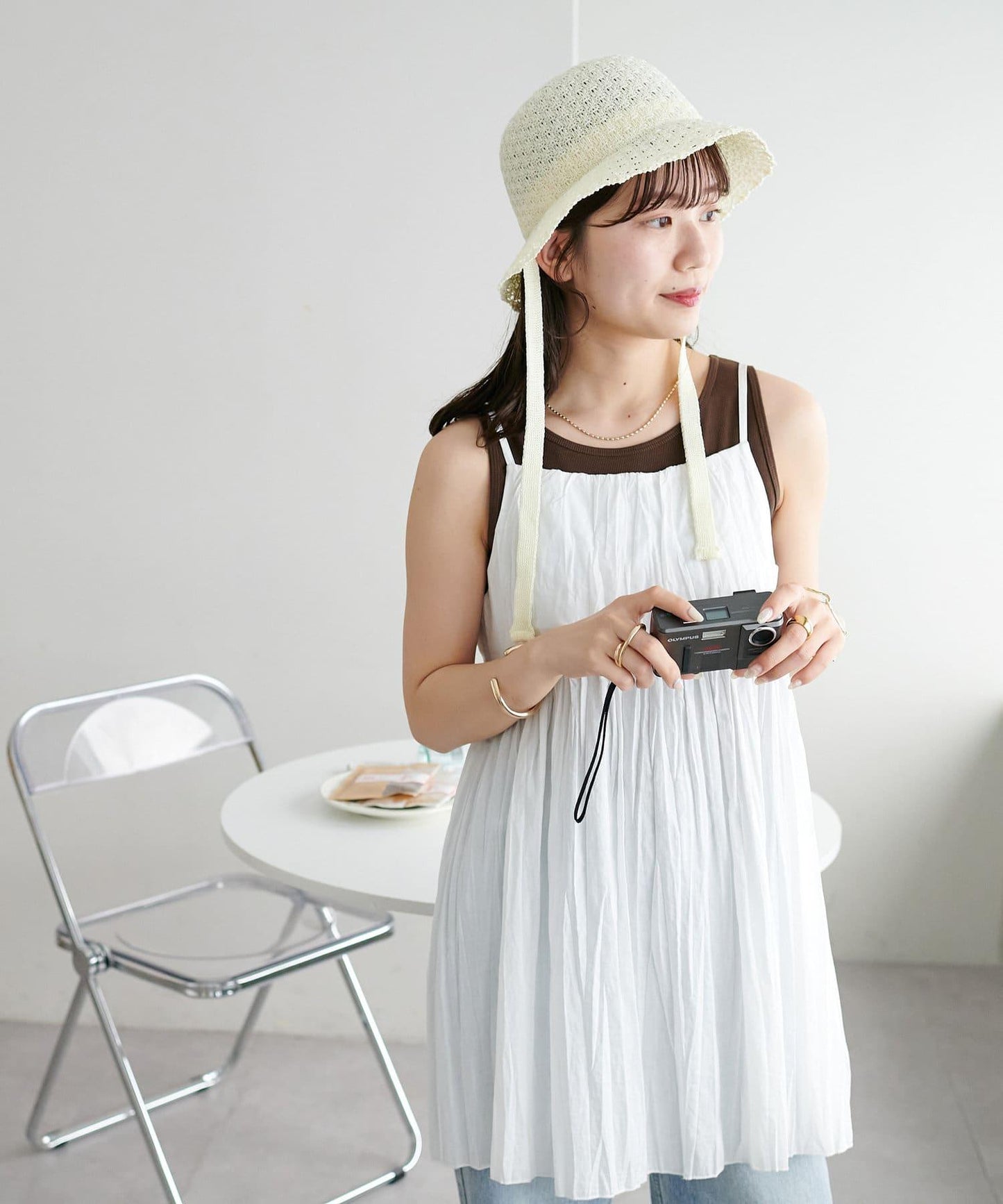 蕾絲編織開叉帽子