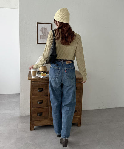 拼色羅紋針織帽