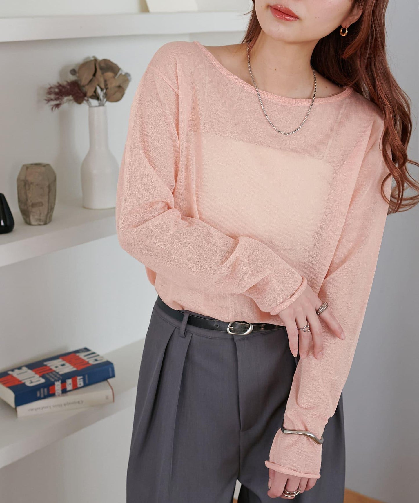 Discoat 透視單肩設計套頭上衣